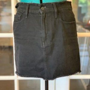 FRAME black denim skirt